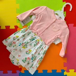 Baby girl cotton dress set